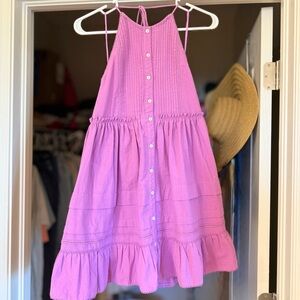 Free People Purple Ruffle Sundress, XS
